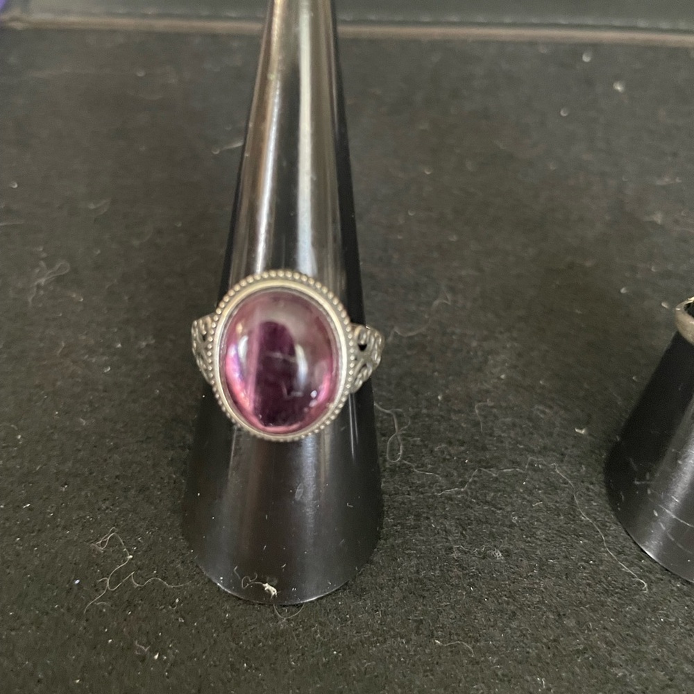 Elegant Purple Mica and 925 Sterling silver Gemstone ring